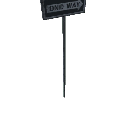 Sign - One Way - Square Pole